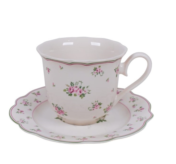 Tasse Untertasse Lisa mit Rosen Isabelle Rose